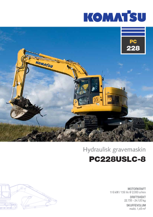 Excavadoras de orugas Komatsu PC228US-LC-8
