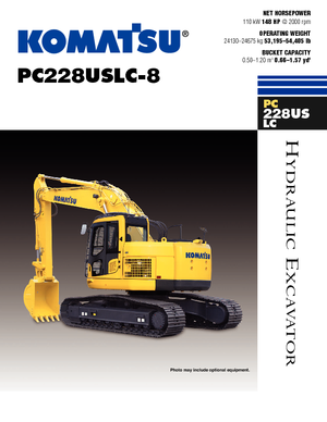 Excavadoras de orugas Komatsu PC228US-LC-8