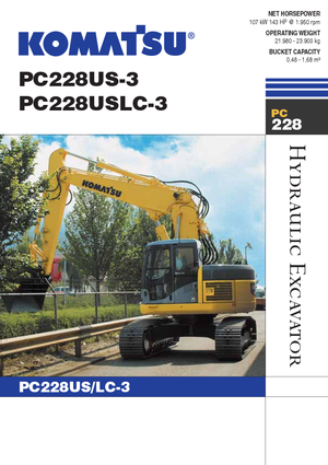 Excavadoras de orugas Komatsu PC228US-LC-3
