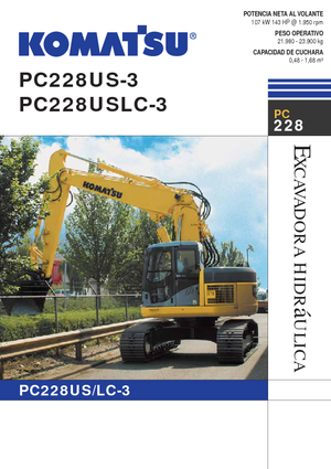 Excavadoras de orugas Komatsu PC228US-LC-3