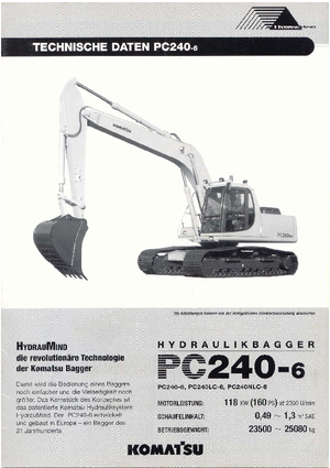 Excavadoras de orugas Komatsu PC240LC-6 active Plus