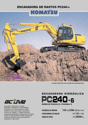 Excavadoras de orugas Komatsu PC240LC-6 active Plus