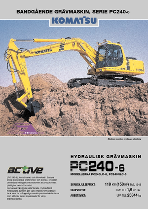 Excavadoras de orugas Komatsu PC240LC-6 active Plus