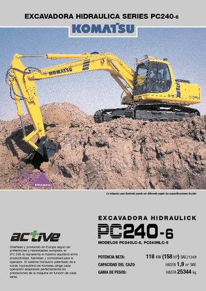 Excavadoras de orugas Komatsu PC240LC-6 active Plus