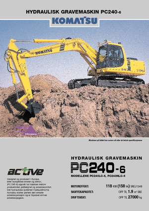 Excavadoras de orugas Komatsu PC240LC-6 active Plus