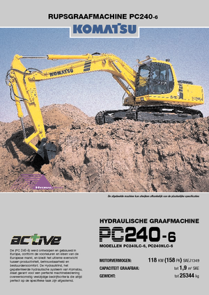 Excavadoras de orugas Komatsu PC240LC-6 active Plus