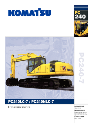 Excavadoras de orugas Komatsu PC240LC-7
