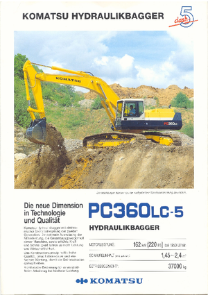 Excavadoras de orugas Komatsu PC360LC-5