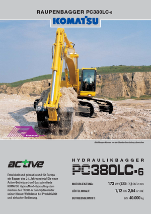 Excavadoras de orugas Komatsu PC380LC-6 active