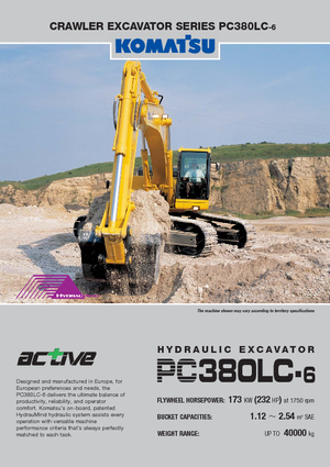Excavadoras de orugas Komatsu PC380LC-6 active
