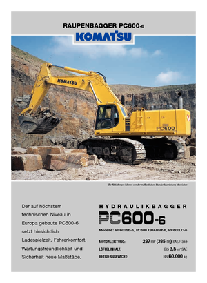 Excavadoras de orugas Komatsu PC600-6