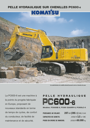 Excavadoras de orugas Komatsu PC600-6