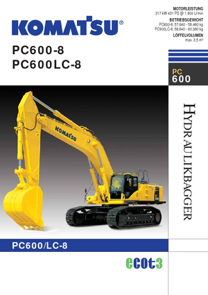 Excavadoras de orugas Komatsu PC600LC-8/PC 600-8