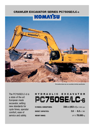Excavadoras de orugas Komatsu PC750SE-6