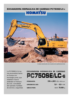 Excavadoras de orugas Komatsu PC750SE-6
