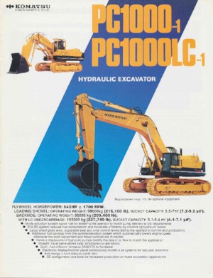 Excavadoras de orugas Komatsu PC1000-1