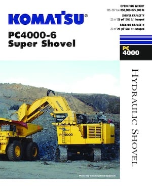 Excavadoras de orugas Komatsu PC4000-6 