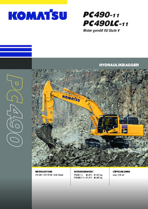 Excavadoras de orugas Komatsu PC490-11E0