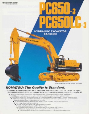 Excavadoras de orugas Komatsu PC650-3