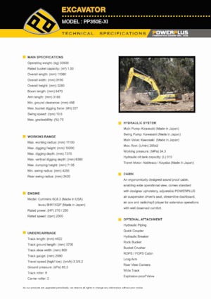 Excavadoras de orugas PowerPlus PP350E-XI