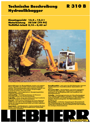 Excavadoras de orugas Liebherr R 310 B