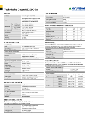 Excavadoras de orugas Hyundai R 520 LC-9 A