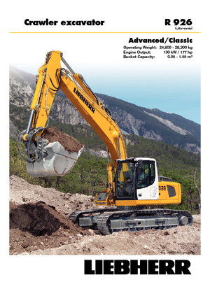 Excavadoras de orugas Liebherr R 926 Classic