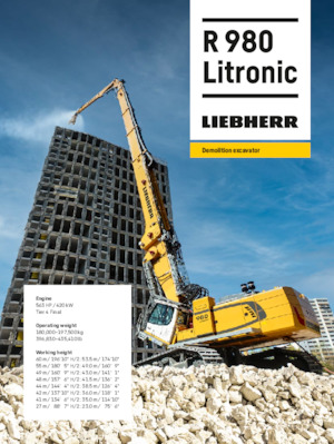 Excavadoras de orugas Liebherr R 980 Demolition Litronic 