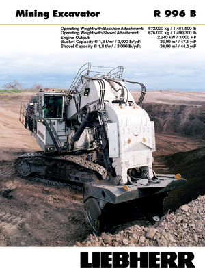 Excavadoras de orugas Liebherr R 996 B 