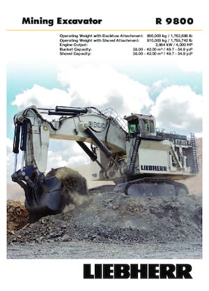 Excavadoras de orugas Liebherr R 9800 