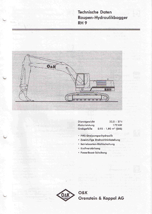 Excavadoras de orugas O&K RH 9