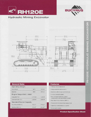 Excavadoras de orugas Bucyrus RH120E