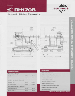 Excavadoras de orugas Bucyrus RH170B