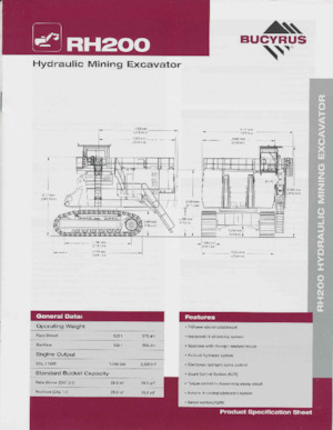 Excavadoras de orugas Bucyrus RH200