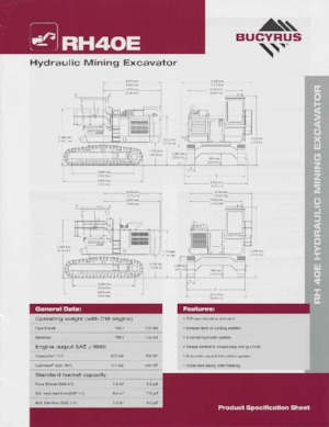 Excavadoras de orugas Bucyrus RH40E