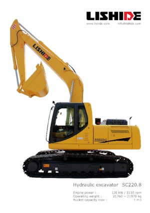 Excavadoras de orugas Lishide SC220.8LC