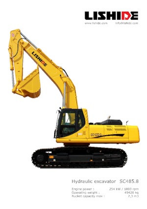 Excavadoras de orugas Lishide SC485.8LC 