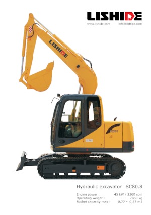 Excavadoras de orugas Lishide SC80.8
