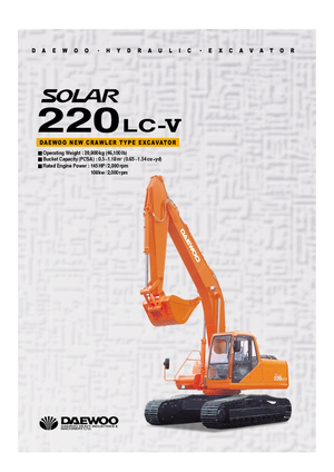Excavadoras de orugas Doosan Solar 220 LC-V SLR