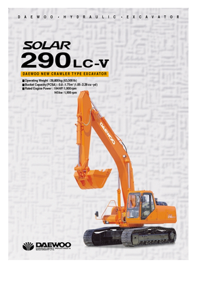 Excavadoras de orugas Doosan Solar 290 LC-V