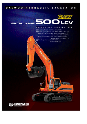 Excavadoras de orugas Doosan Solar 500 LC-V Gigant