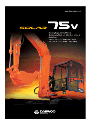 Excavadoras de orugas Doosan Solar 75 V