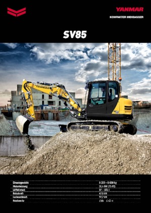 Excavadoras de orugas Yanmar SV 85 MB
