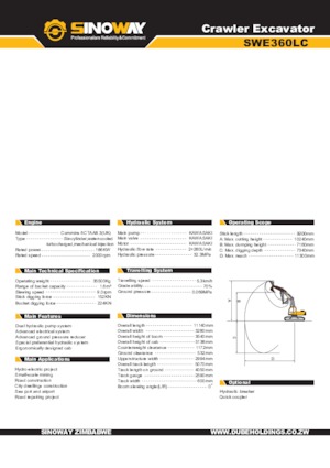 Excavadoras de orugas Sinoway SWE360LC