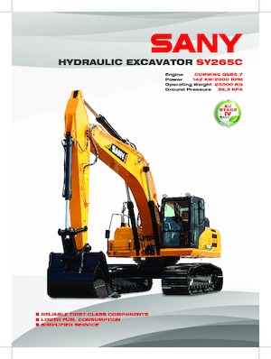 Excavadoras de orugas Sany SY265C