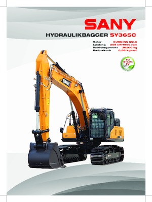 Excavadoras de orugas Sany SY365LC 