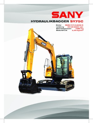 Excavadoras de orugas Sany SY75C