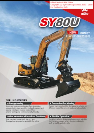 Excavadoras de orugas Sany SY80U