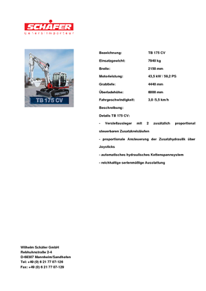 Excavadoras de orugas Takeuchi TB 175 CV