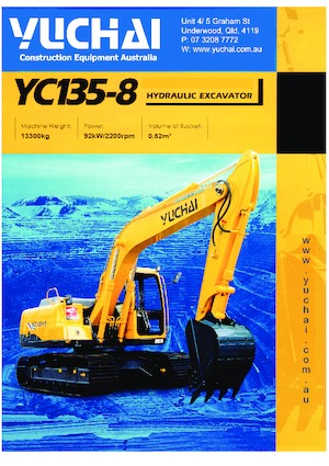 Excavadoras de orugas Yuchai YC135-8
